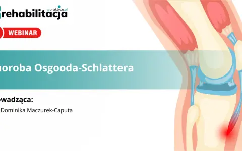 Webinar o chorobie Osgood-Schlatter. Ilustracja kolana z zaznaczonym bólem. Dowiedz się, czego nie wolno robić.