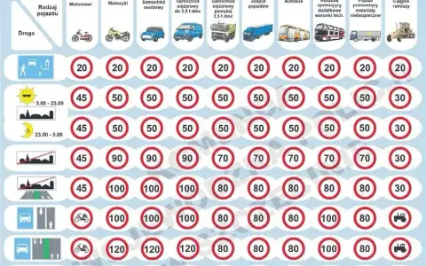 Dozwolona prędkość ciężarówki na autostradzie w PL: 80 km/h?