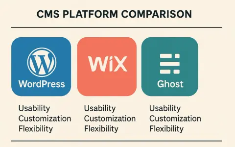 Comparaison des plateformes CMS : WordPress, Wix et Ghost, idéales pour créer des blog sites.