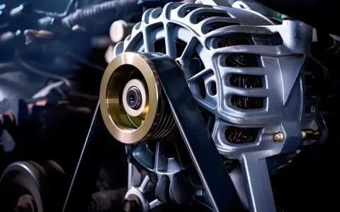 A car alternator, a key component that can a bad alternator drain a battery if it fails to recharge it properly.
