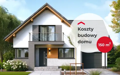 Nowoczesny dom z garażem i balkonem. Sprawdź, jaki jest koszt budowy domu 150m².
