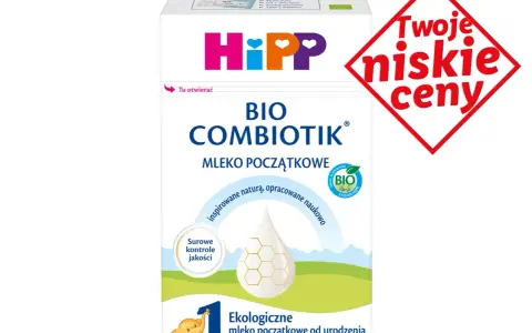 Szukasz odpowiedzi na pytanie: jakie mleko dla noworodka? Opakowanie HiPP BIO Combiotik 1, ekologiczne mleko początkowe.