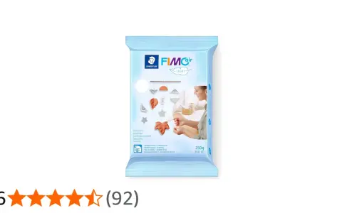Confezione di Fimo air light, pasta modellabile che si asciuga all'aria, ideale per creare decorazioni leggere e dettagliate.