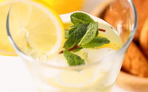 Erfrischende selbstgemachte Limonade mit Zitronenscheiben und Minze. Perfekt zum **Limonade selber machen** an heißen Tagen.