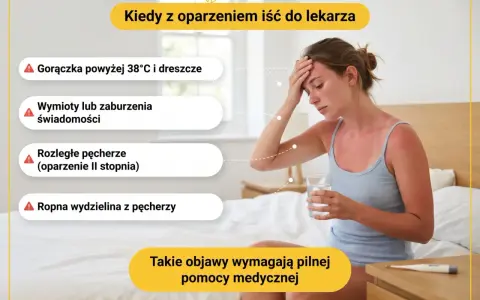 Kiedy oparzenia słoneczne u dzieci są groźne: gorączka, wymioty, pęcherze, ropna wydzielina. Wtedy trzeba iść do lekarza.