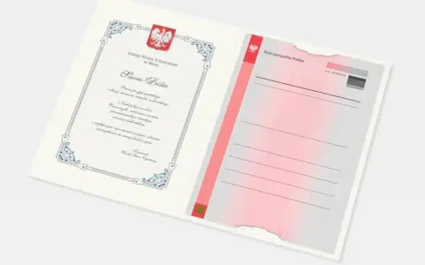 Dokument Urzędu Stanu Cywilnego z gratulacjami z okazji zawarcia związku małżeńskiego. Wpis o stanie cywilnym.