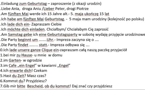 Jak napisać zaproszenie po niemiecku - przykłady i porady, które pomogą