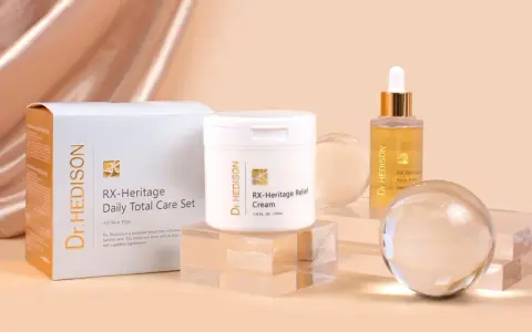Zestaw RX-Heritage Dr. Hedison: krem, serum i kosmetyki. Idealny dla każdej cery.