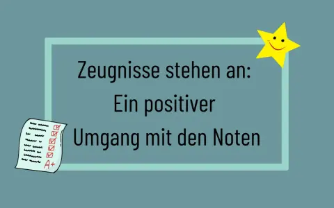 Zeugnisse stehen an: Ein positiver Umgang mit den Noten. Ein Blatt mit vielen kleinen Wellenlinien und einer A+ Note zeigt, wie man mit Zensuren umgeht.