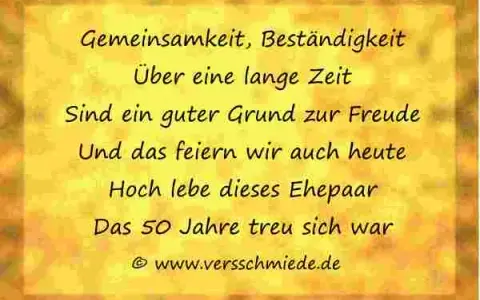 Lustige Gedichte Goldene Hochzeit: Humorvolle Vorlagen & Ideen