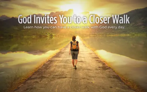 A person walks down a path towards a bright horizon, symbolizing a journey to draw near to God.