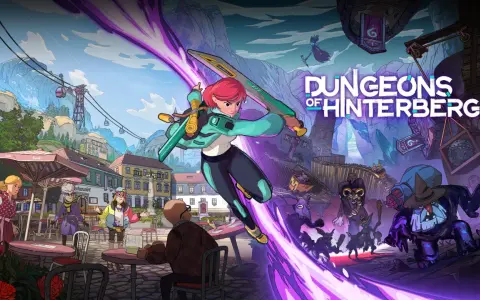 Una heroína con espada se lanza contra monstruos en las **dungeons of Hinterberg**, un pueblo alpino con teleféricos.
