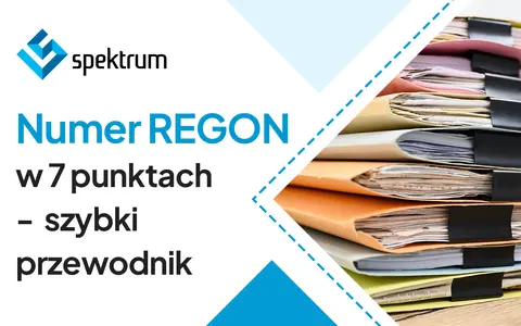 Numer REGON w 7 punktach – szybki przewodnik. Stos dokumentów w segregatorach.