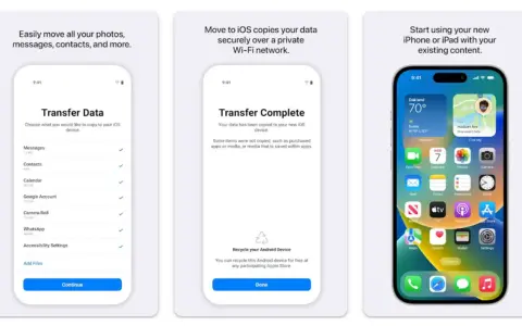 Jak przenieść dane z Androida na iPhone po konfiguracji? Aplikacja "Przenieś do iOS" ułatwia kopiowanie zdjęć, wiadomości i kontaktów przez Wi-Fi.