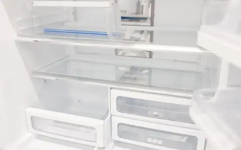 Puste półki i szuflady lodówki No Frost. Zastanawiasz się, ile trwa rozmrażanie lodówki no frost? Zazwyczaj nie wymaga ono długiego czekania.