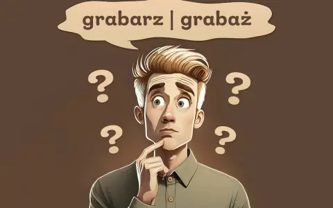 Zastanawiam się, czy to grabaż, czy grabarz. Wokół głowy pytajniki.