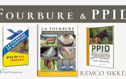 Livres sur la fourbure et le PPID du cheval. Comprendre, guérir, prévenir. Le pied cheval fourbu est un sujet abordé.