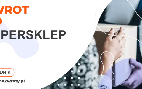 Zwrot do Supersklep.pl - dwie osoby przekazują sobie paczkę.