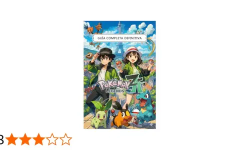 Guía definitiva de Pokémon Legends ZA, con personajes y Pokémon en una ciudad con la Torre Eiffel.