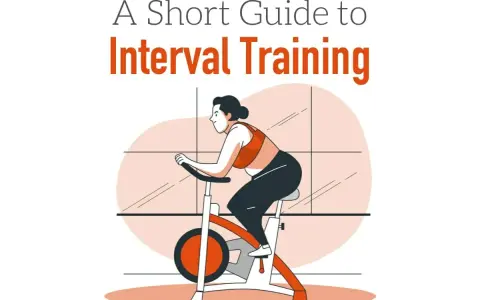 En kvinna tränar på motionscykel. En illustration som visar hur intervallträning kan förbättra din fysiska ålder.