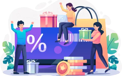 Menschen freuen sich über Geschenke und Rabatte, ein Beispiel für erfolgreiche marketing psychologie.