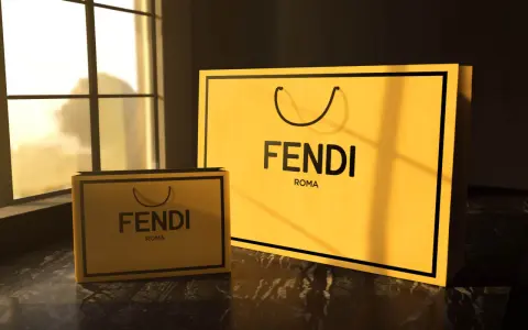 Due borse Fendi Roma, una grande e una piccola, illuminate dalla luce del sole che filtra da una finestra.