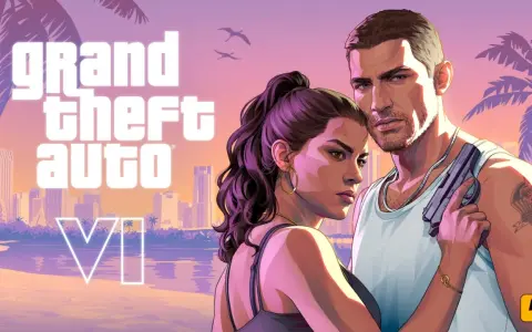 Pareja con arma en mano, fondo de ciudad y palmeras. ¡La espera para cuando sale GTA 6 se hace eterna!