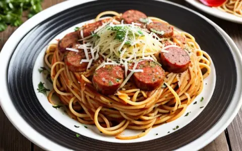 Szybkie i proste spaghetti z kiełbasą – idealne na obiad lub kolację
