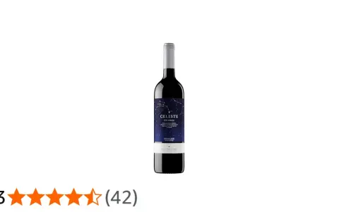 Vino Celeste Crianza, de Ribera del Duero. Su etiqueta muestra constelaciones, evocando su origen celestial.