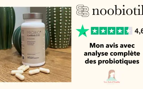 Flacon de probiotiques pour la flore vaginale, avec 9 souches et 32 milliards d'UFC. Avis complet sur les probiotiques.