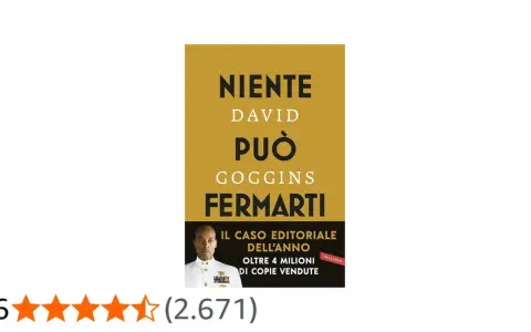 Copertina del libro "Niente può fermarti" di David Goggins, un caso editoriale con oltre 4 milioni di copie vendute.