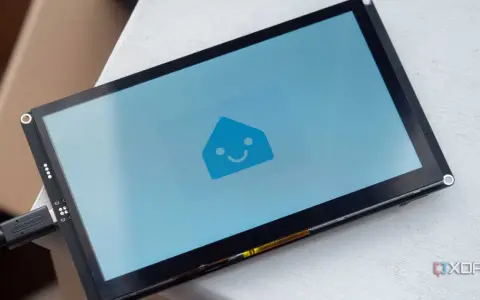 A screen displays the Home Assistant logo, ready for ESPHome Zigbee integration.