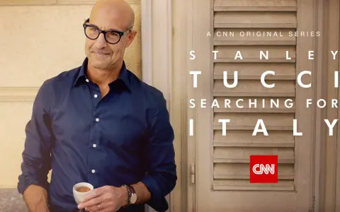 Stanley Tucci njuter av en espresso i "Stanley Tucci: Searching for Italy", en CNN-serie om filmer och tv-program med Stanley Tucci.