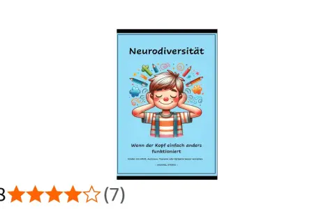 Ein Junge mit geschlossenen Augen und Stiften um den Kopf, der zeigt, was ist neurodivers. Das Buch erklärt, wie Köpfe anders funktionieren.