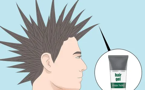 Un hombre con un mohicano en pico, peinado con gel para el cabello de máxima fijación.