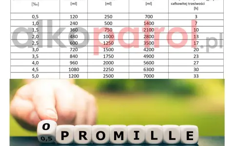 Połowa piwa: ile promili? Sprawdź, czy przekraczasz limit 0,2‰