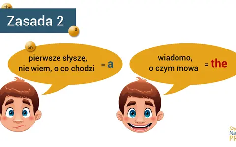 Chłopiec słyszy "an", ale nie wie, o co chodzi, bo to dla niego nowe. Gdy słyszy "the", wie, o czym mowa.