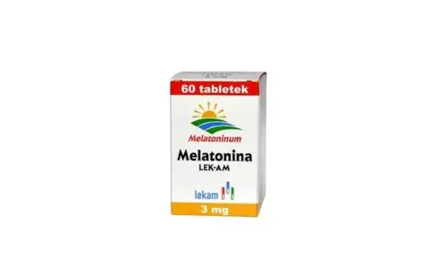 Opakowanie melatonininy 3 mg, 60 tabletek. Idealne dla nastolatków potrzebujących wsparcia snu.