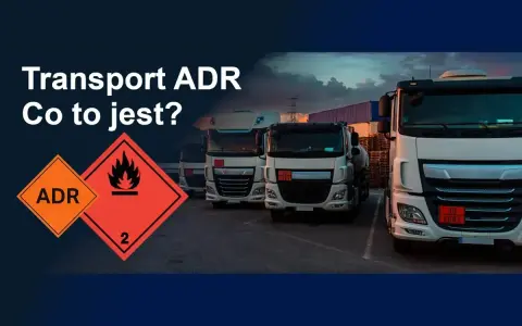 Ciężarówki z oznaczeniami ADR, symbolizujące transport materiałów niebezpiecznych. Dowiedz się, adr co to jest i jakie są zasady przewozu.