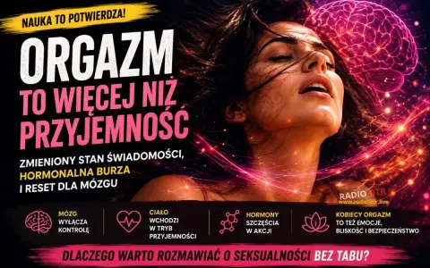 Kobieta w ekstazie, z mózgiem rozświetlonym jak sieć neuronów. To nie tylko przyjemność, to reset dla mózgu, jak delikatny kitty tease.