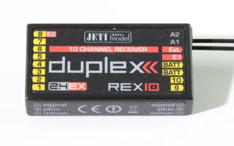 Jeti Rex 10: 10-Kanal-Empfänger mit Duplex-Technologie, ideal für Modellbau.