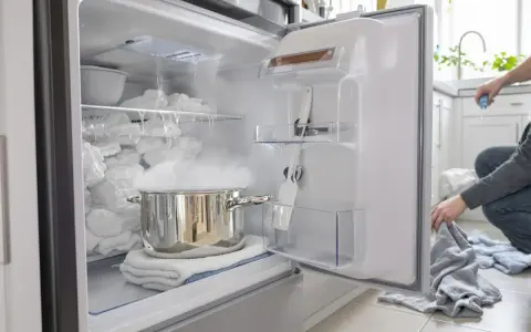 Heißer Dampf hilft, den **Gefrierschrank abtauen schnell**. Ein Topf mit heißem Wasser und Tücher im Gefrierfach beschleunigen den Prozess.