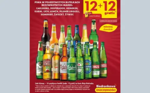 Promocja Biedronka 12+12 piwo: Kiedy i jak zgarnąć gratis?