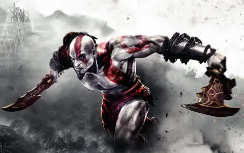 Kratos w akcji, gotowy do walki. Ten obraz to esencja poradnika God of War, pełen brutalnej siły i determinacji.