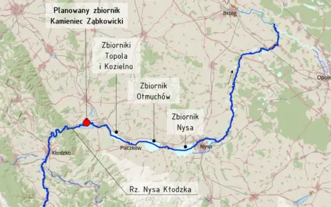 Mapa przedstawia teren na którym zostanie wybudowana elektrownia wodna – poznaj kluczowe szczegóły i wpływ na środowisko
