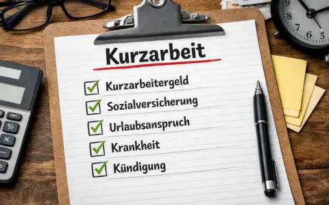 Checkliste für Kurzarbeit: Wie viele Stunden sind betroffen? Mit Punkten für Kurzarbeitergeld, Sozialversicherung, Urlaubsanspruch, Krankheit und Kündigung.