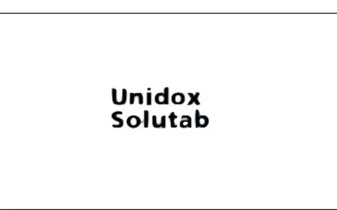 Napis "Unidox Solutab" na białym tle.