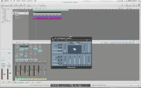 Ustawienia wtyczki PlatinumVerb w Logic Pro pokazują, jak działa reverb, dodając przestrzeni dźwiękom.