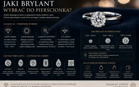 Porównanie cyrkonii i brylantów: wybór idealnego kamienia do pierścionka. Poznaj zasady 4C i kształty kamieni.
