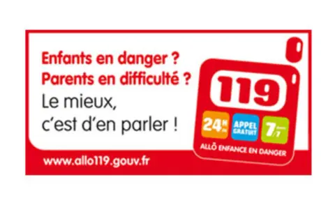 Enfants en danger ? Parents en difficulté ? Le mieux, c'est d'en parler ! Allo Enfance en Danger, numéro 119.